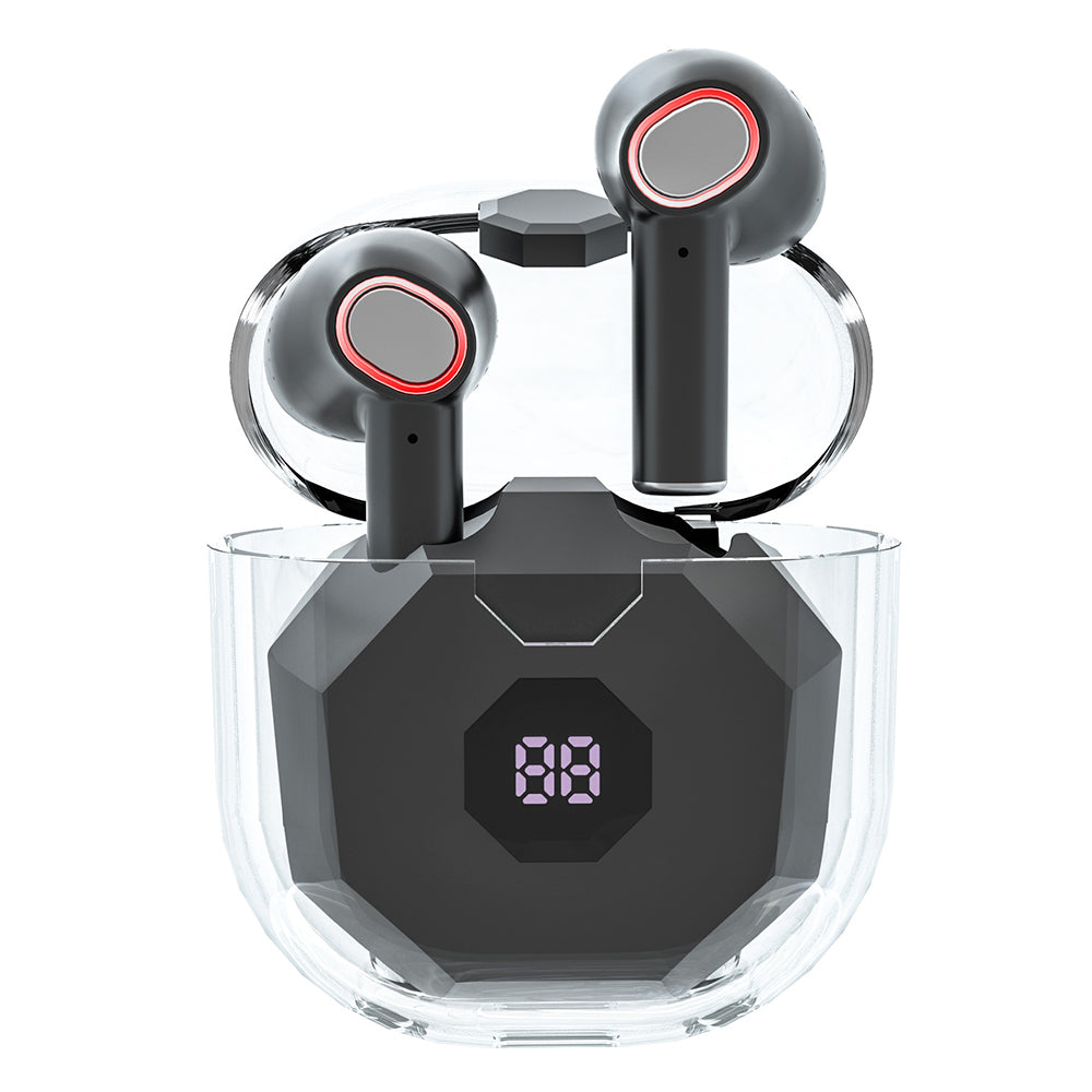 XT3S Transparent Design Bluetooth In-ear Earphone Sports Earbud Headset with Digital Display Charging Case XT3S Transparent Design Bluetooth In-ear Earphone Sports Earbud Headset with Digital Display Charging Case